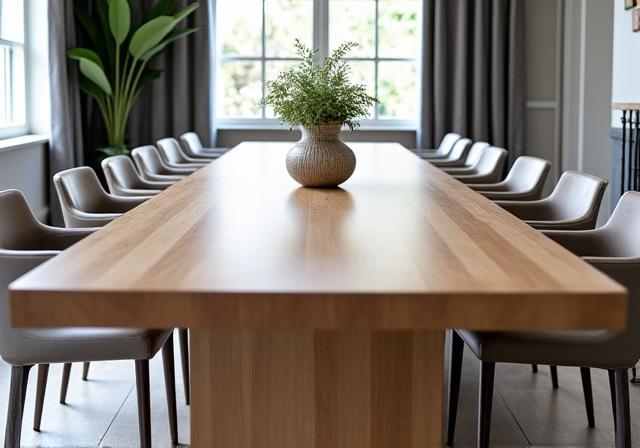 Table à manger moderne en bois massif