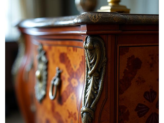 Restauration d'une commode ancienne Louis XV en bois marqueté