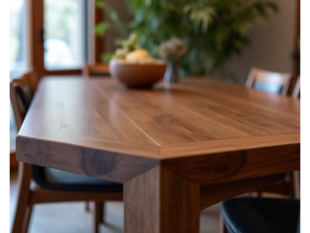Grande table de salle à manger en noyer sur mesure